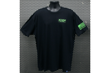 KING SHOCKS BLACK CVC CREW TEE W/ NEON GREEN