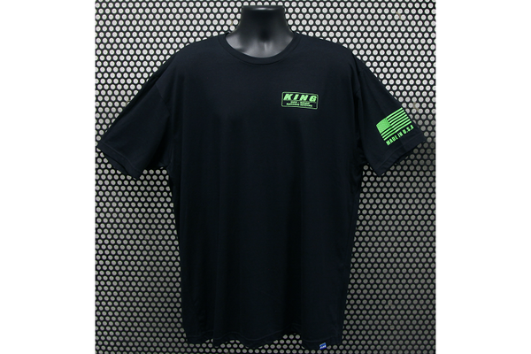 King Shocks Black CVC Crew Tee w/Neon Orange Logo – JJ Performance