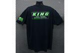 KING SHOCKS BLACK CVC CREW TEE W/ NEON GREEN